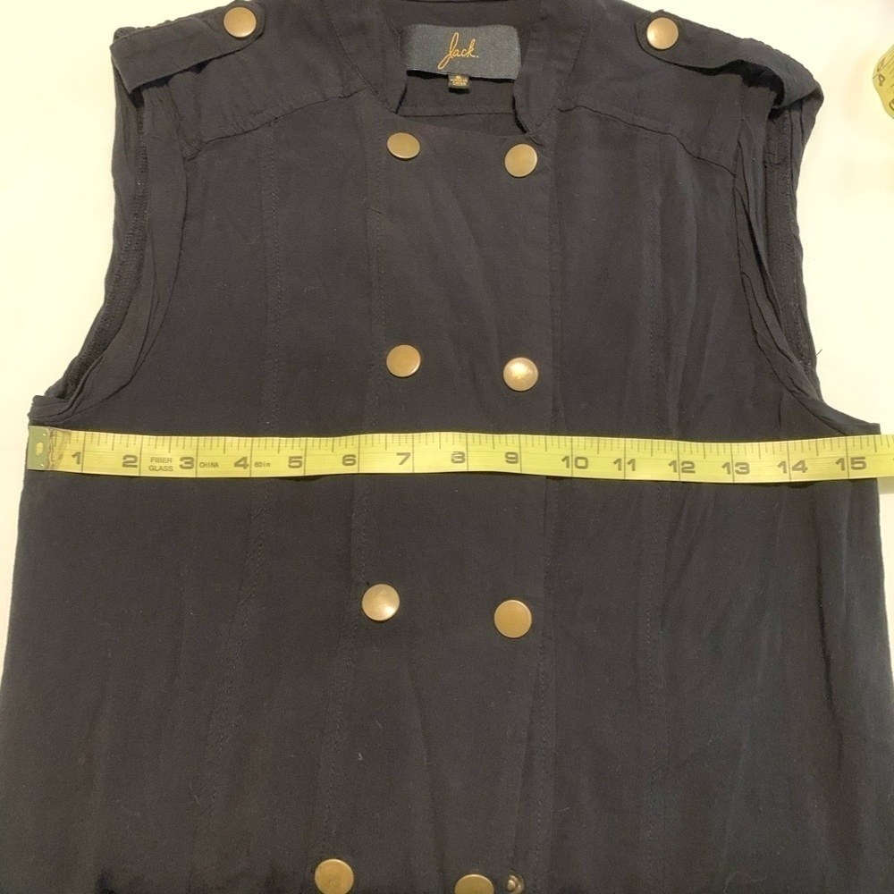 Jack Military-Inspired Black Dress, sz S - Picture 11 of 13